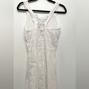 Embroidered white cotton dress